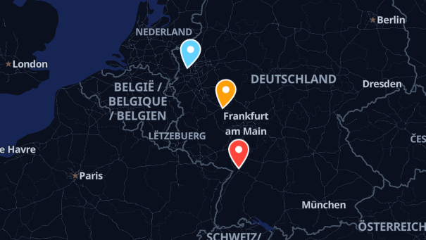 Map of company locations