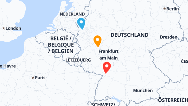 Map of company locations