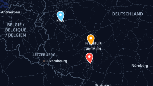 Map of company locations
