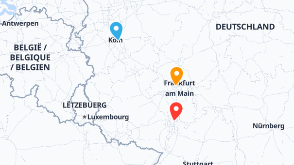 Map of company locations