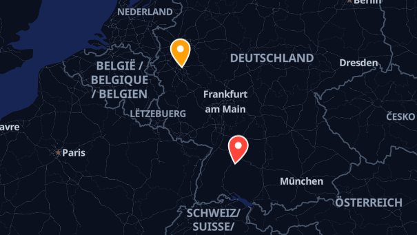 Map of company locations