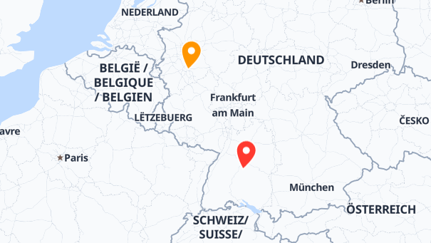 Map of company locations