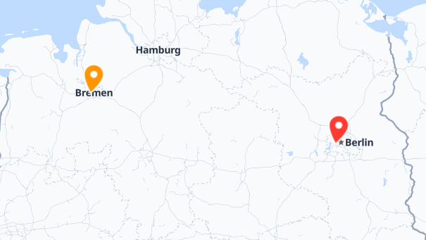 Map of company locations
