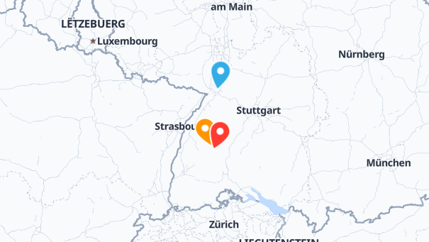 Map of company locations