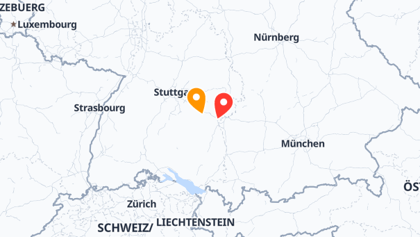 Map of company locations