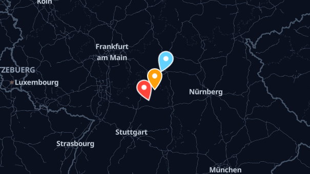 Map of company locations