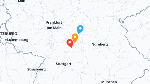 Map of company locations