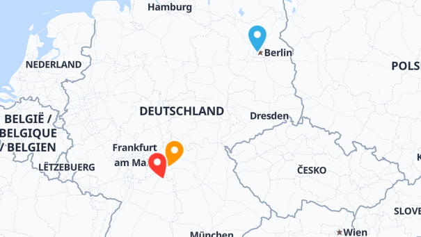 Map of company locations
