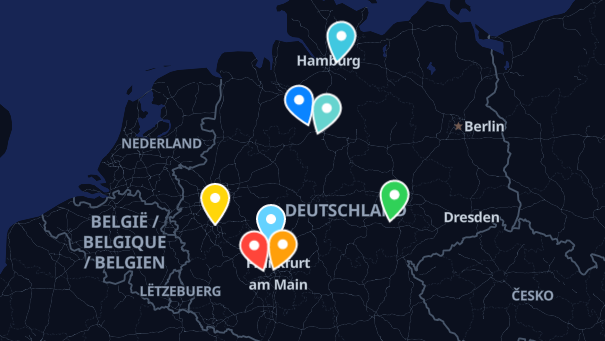 Map of company locations
