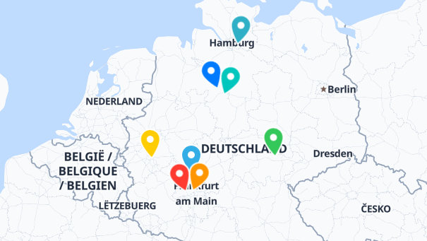 Map of company locations