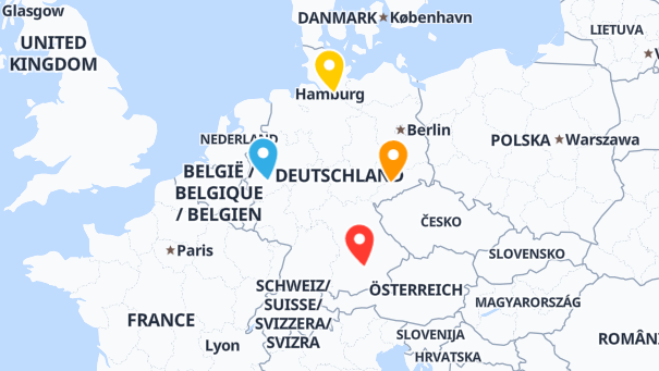 Map of company locations