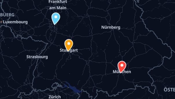 Map of company locations