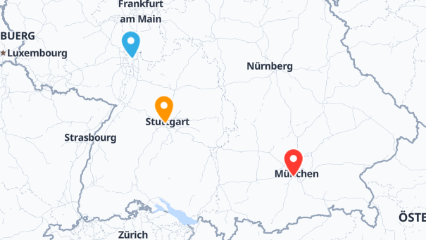 Map of company locations