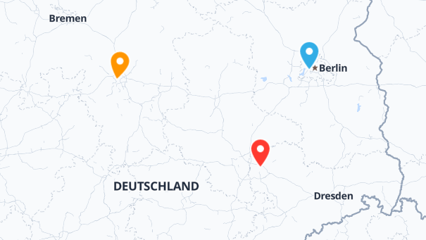 Map of company locations