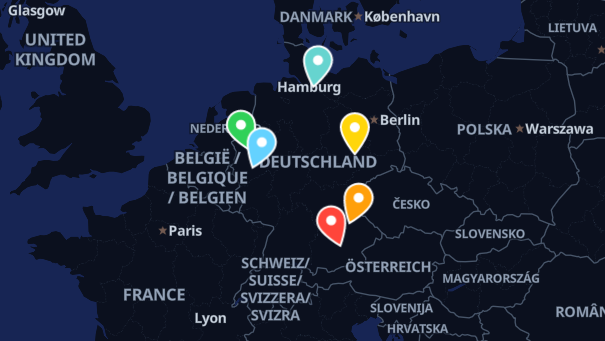 Map of company locations