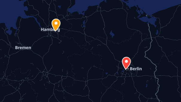 Map of company locations