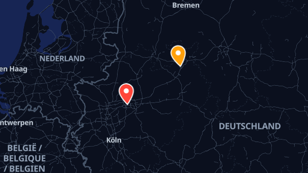 Map of company locations