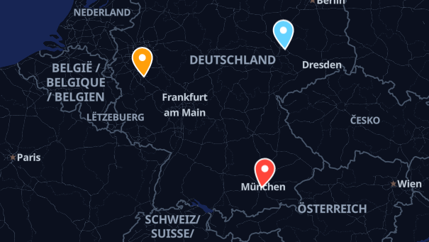 Map of company locations