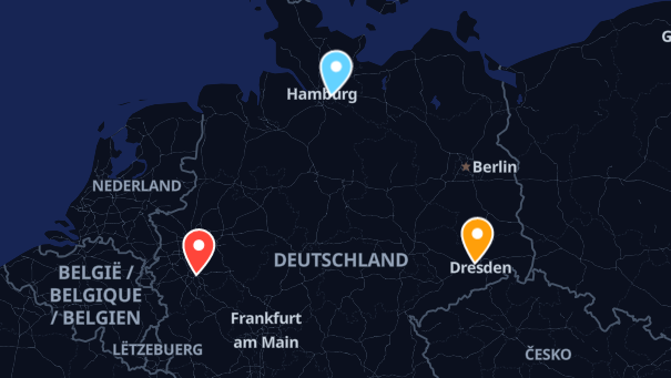 Map of company locations