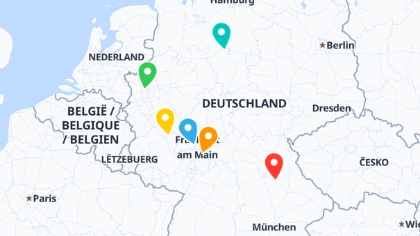 Map of company locations