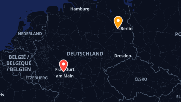 Map of company locations