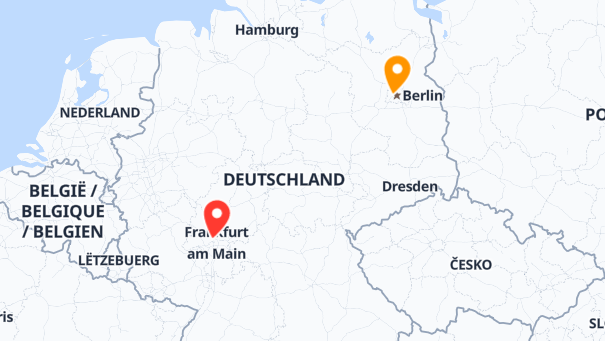 Map of company locations