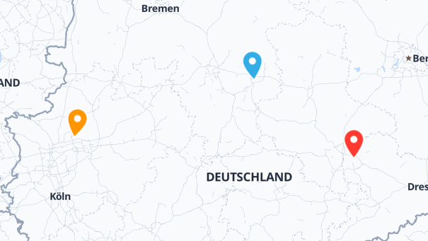 Map of company locations