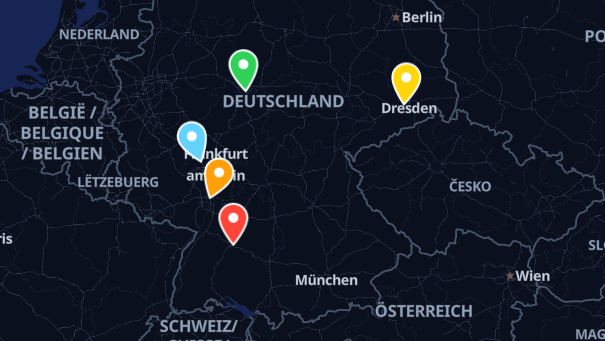 Map of company locations