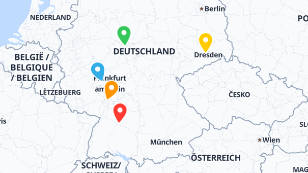 Map of company locations