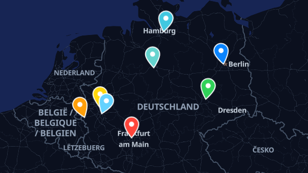 Map of company locations