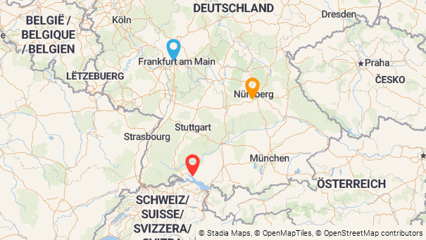 Map of company locations
