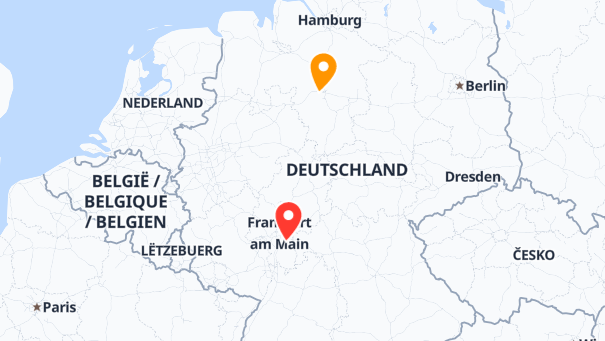 Map of company locations