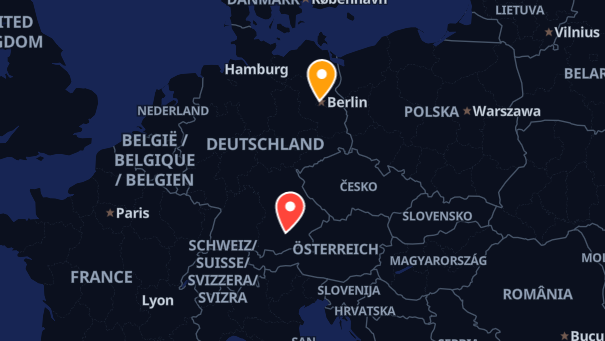 Map of company locations