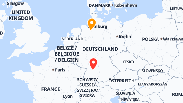 Map of company locations
