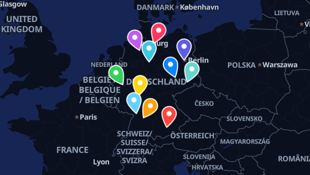 Map of company locations