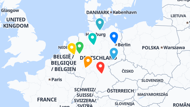 Map of company locations