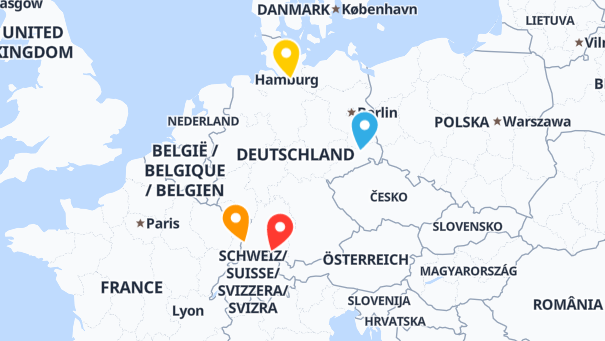 Map of company locations
