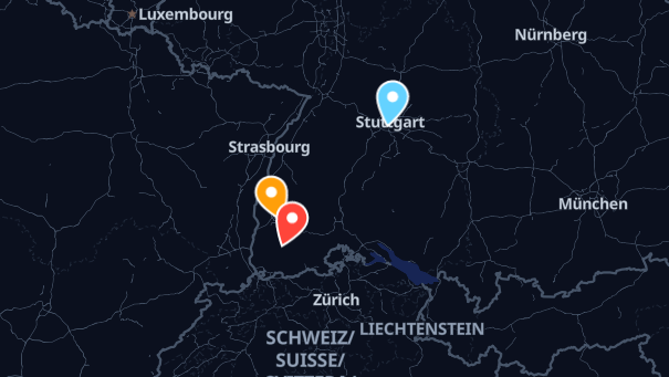 Map of company locations