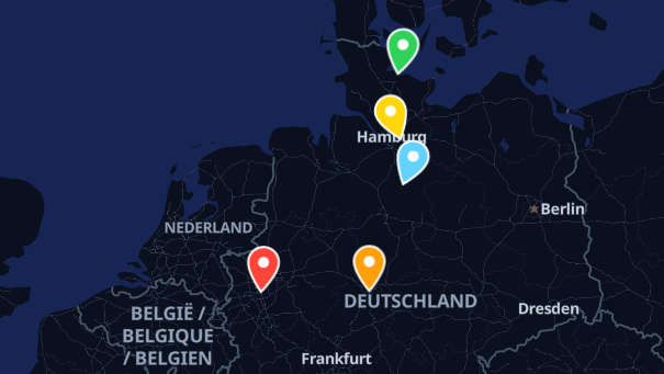 Map of company locations