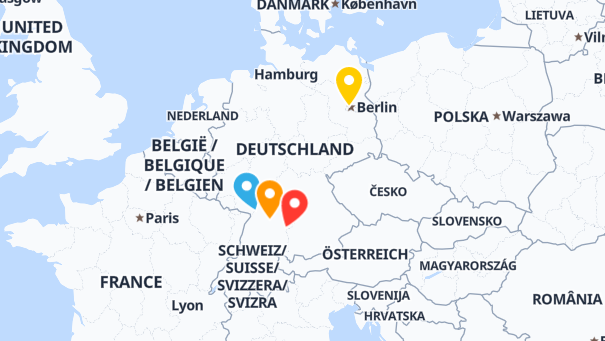 Map of company locations