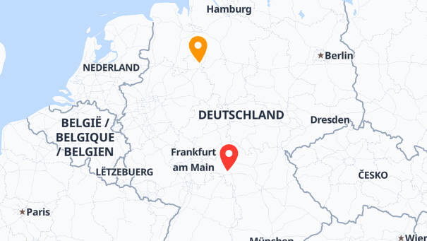 Map of company locations