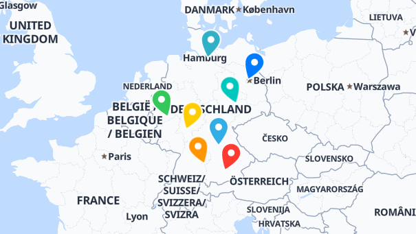 Map of company locations