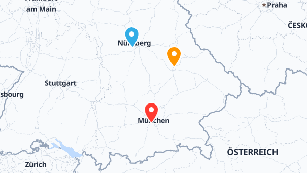 Map of company locations
