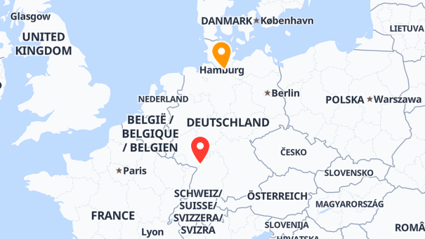 Map of company locations
