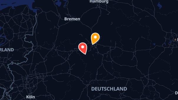 Map of company locations