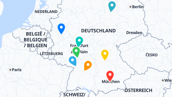 Map of company locations