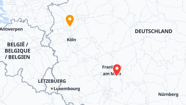 Map of company locations