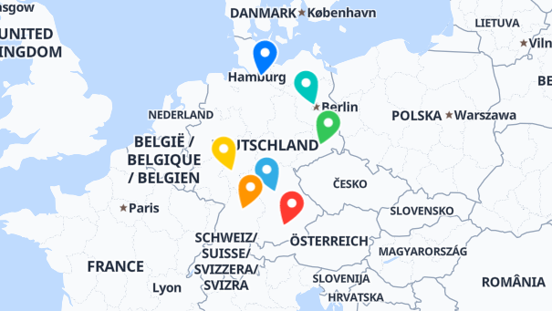 Map of company locations