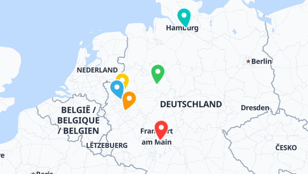 Map of company locations