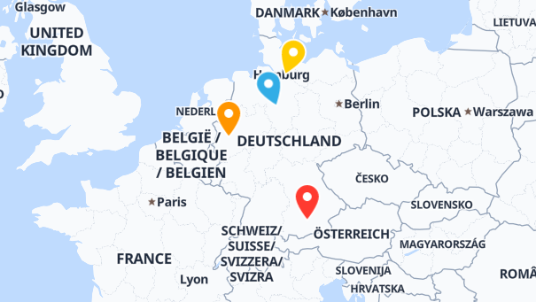 Map of company locations